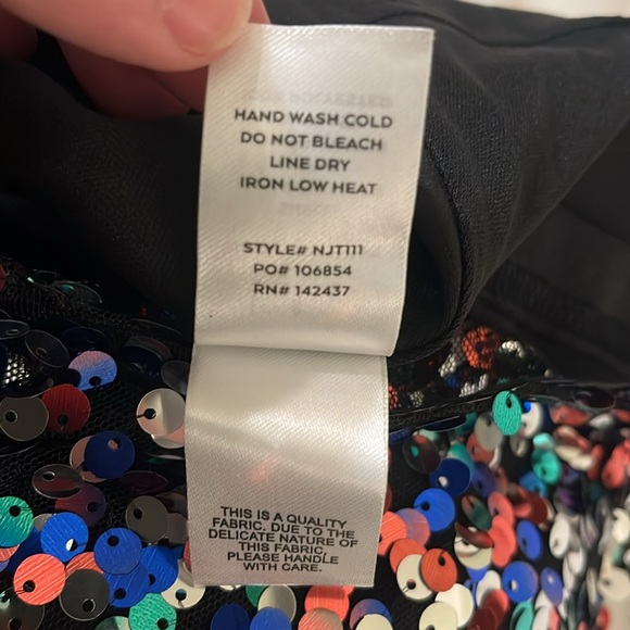 NEW Lulus Dance Until Dawn Rainbow Multi Sequin Lace-Up Skater Mini Dress Small - Picture 8 of 8